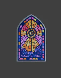 Church glass window style 9