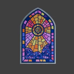 Church glass window style 9