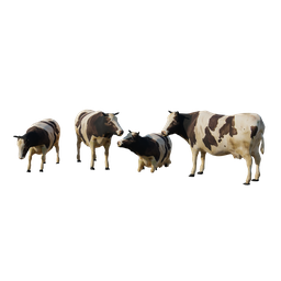 Low poly cows for background