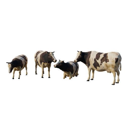 Low poly cows for background