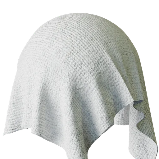 White Terrycloth Fabric