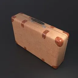 Highly detailed Blender 3D model of a vintage suitcase with realistic textures, perfect for rendering and concept art.