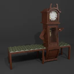 Waiting grandfather clock