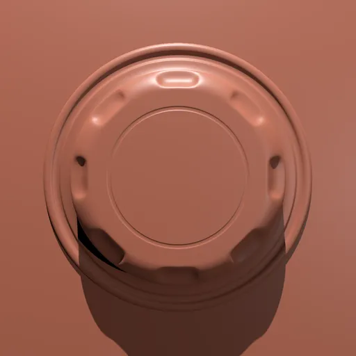3D Cylindrical Gear Cap sculpting brush imprint for modeling industrial-themed textures in Blender.