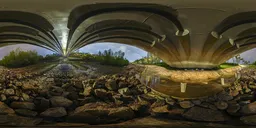 Under the bridge at night