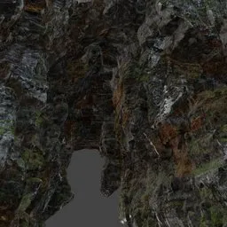 Green Moss Rock Cave Rugged