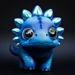 Blue Dinosaur (Rigged)