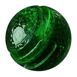 High-quality procedural PBR Emerald Gemstone material for 3D rendering in Blender, with customizable index of refraction and bump strength.