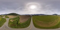 Farms Country Side Sunny Day