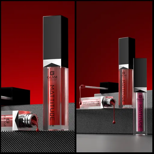 Lipstick with animated drops