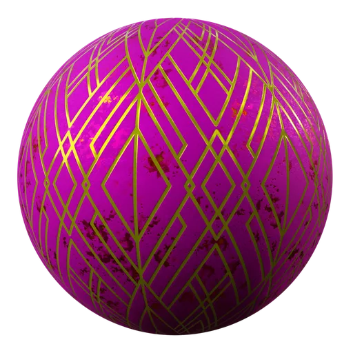 Royal Metal Triangles Pink