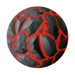 Large Chunked Glowing Rock Red