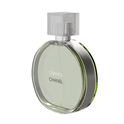 Realistic 3D perfume bottle model with adjustable liquid for Blender artists.
