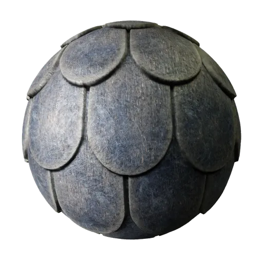 High-detail 2K PBR slate roof tile texture for Blender 3D, featuring realistic tiling, displacement, and ambient occlusion effects.