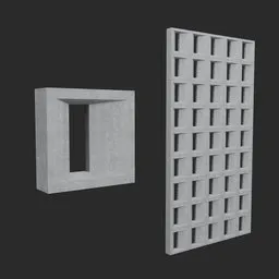 Ventilation Blocks Wall (Vert. Design)