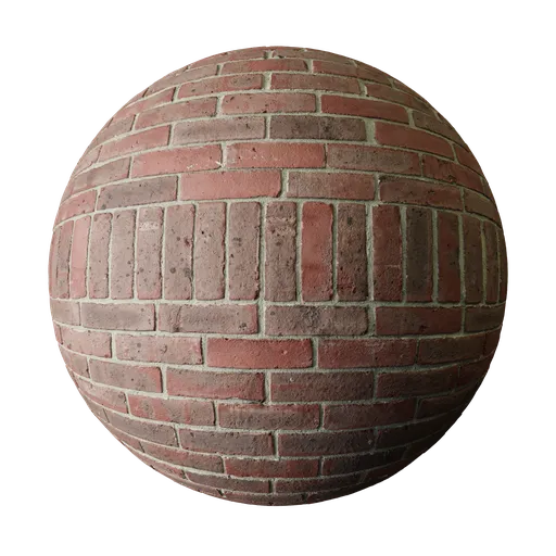 Red Brick Wall with Upright Band