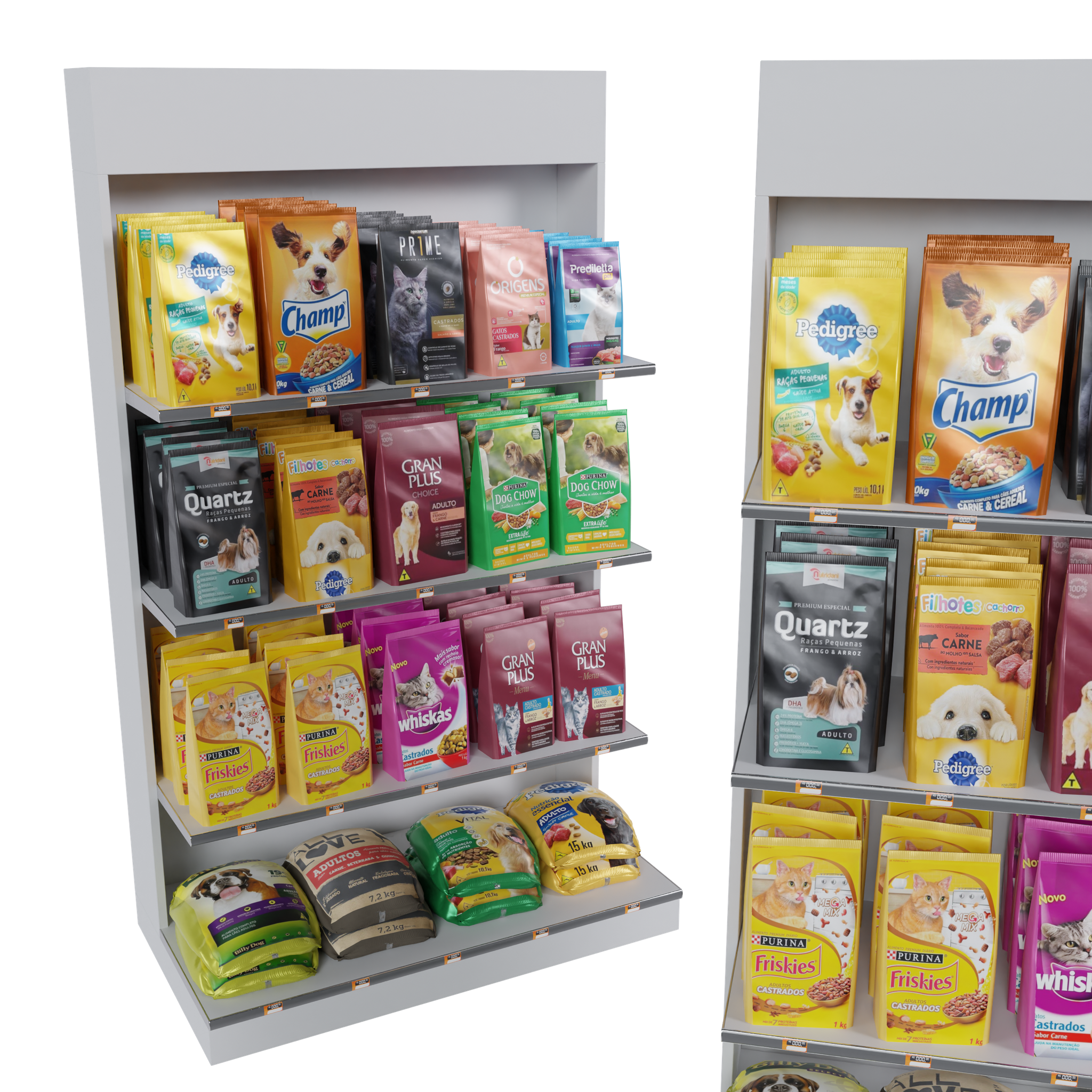 PetShop Gondola Shopping Retail models BlenderKit - Main Image