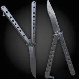 Silver Butterfly Knife