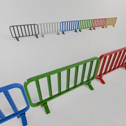 Colorful plastic fence