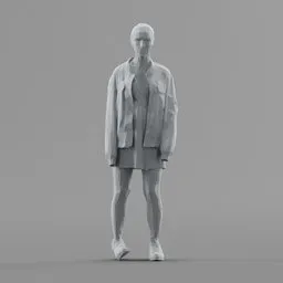 Lowpoly Female Standing