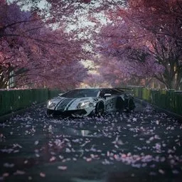 Cherry Blossom Lamborghini Aventador