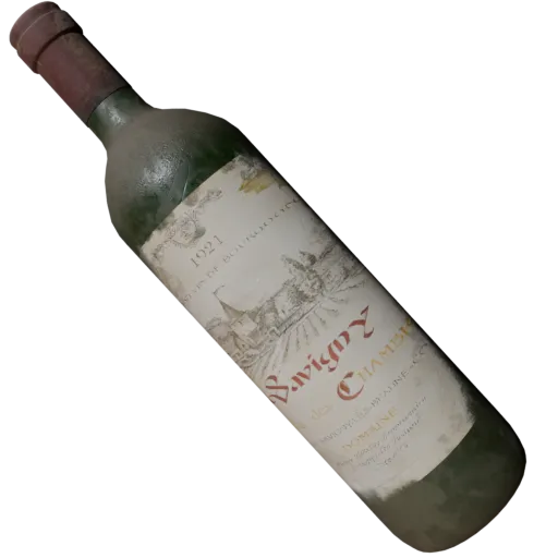 3D Vintage Wine Bottle Model