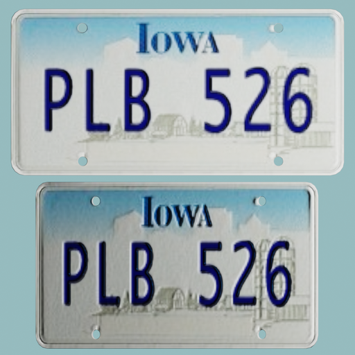 Iowa Licence plate PL FREE Vehicle Parts models BlenderKit