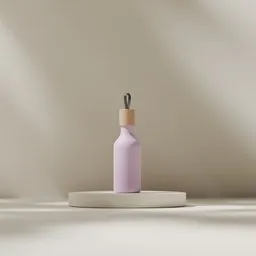 Lavender Bottle with Wooden Cap