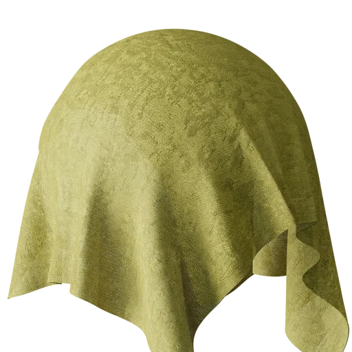 High-resolution PBR yellow fabric texture for 3D Blender material library.