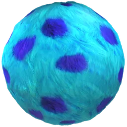 Blue Spotted Monster Fur