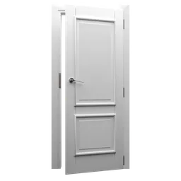 "3D model of Soplica doors with full control for Blender 3D - includes handle and rotations, hyper-realistic and inspired by Béla Kondor and Bartolomeo Cesi."