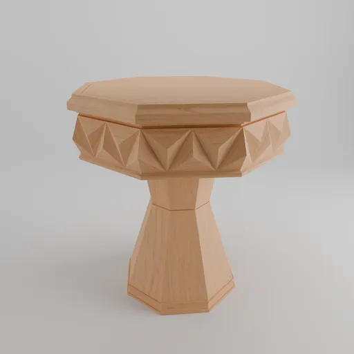 Moroccan Carved Side Table