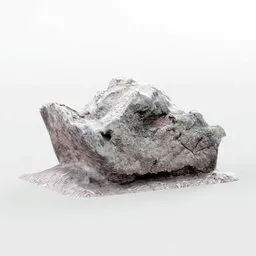 Detailed 3D scanned rock model with realistic texture for Blender, ideal for virtual landscaping and game design.