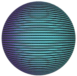 High-tech holographic PBR material with procedurally generated stripes for Blender 3D artists.