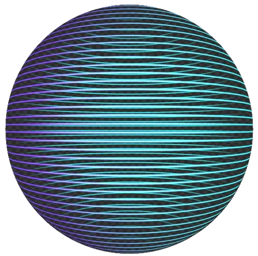 High-tech holographic PBR material with procedurally generated stripes for Blender 3D artists.