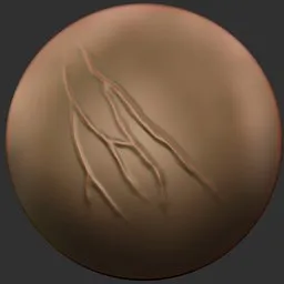 ER_Vein Brush 11 imprint for realistic vascular textures on 3D models in Blender.