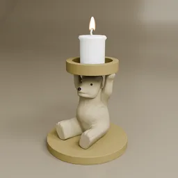 Eddy Bear Candle Interior Prop