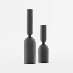 Asker Black Candle Holder