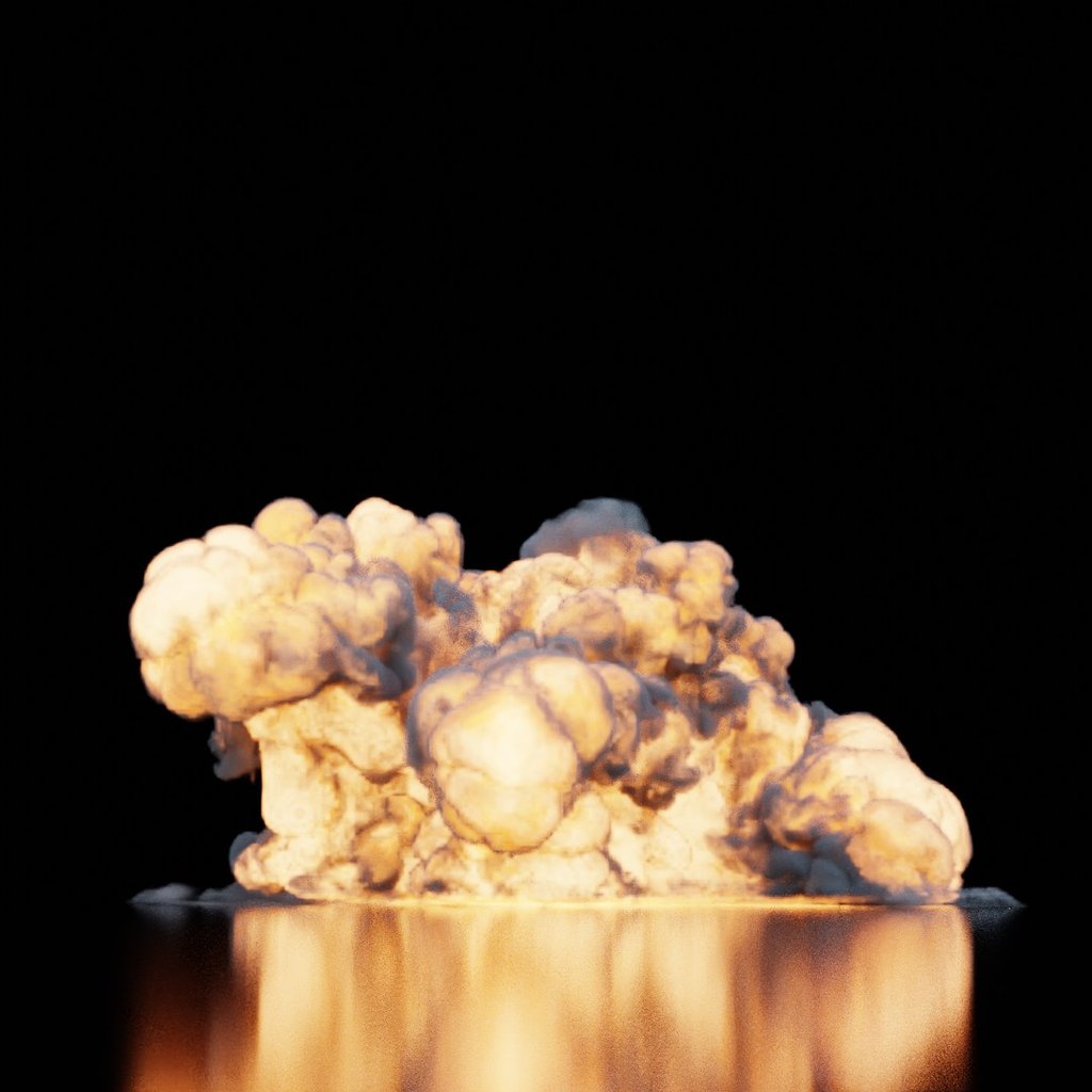 Massive Ground Explosion Static | FREE Simulations models | BlenderKit
