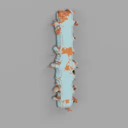 Rough metal Letter I