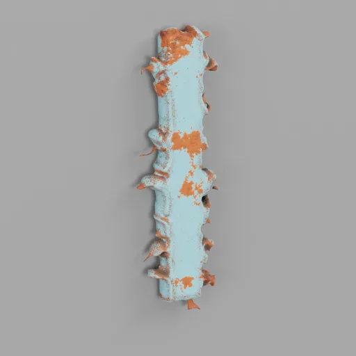 Rough metal Letter I
