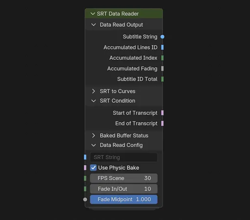 SRT Data Reader