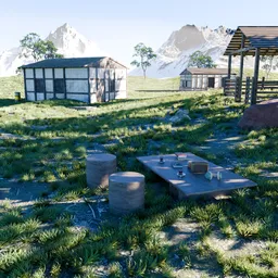 Village on the Mountains