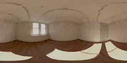 Vintage-style empty interior HDR panorama for realistic lighting in 3D scenes