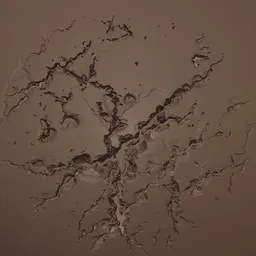 Rock Cracks Jagged Brush