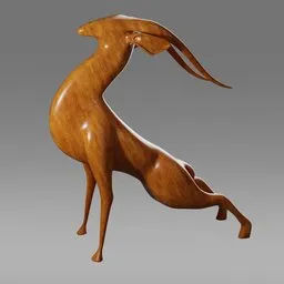 Abstract Springbok Sculpture