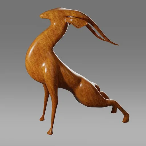 Abstract Springbok Sculpture