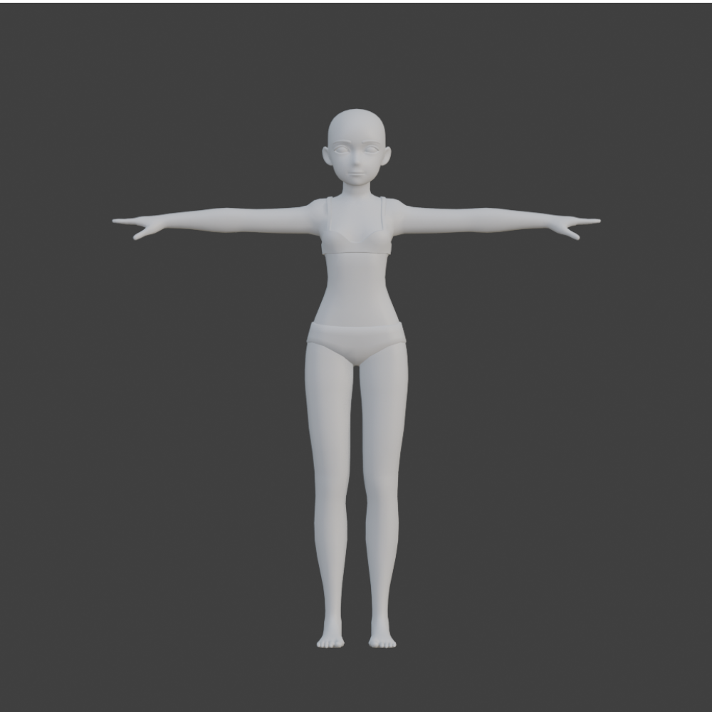 Female Base Mesh Clean Topology | Anatomy models | Blendkit