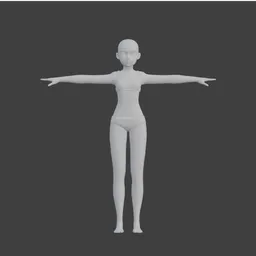 Female Base Mesh  Clean Topology