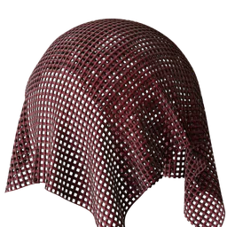 Detailed fabric net texture for PBR material rendering in 3D applications, showcasing versatility for multiple uses.